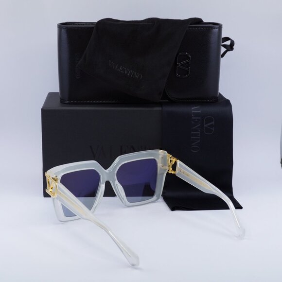 Valentino V-UNO VLS-107C Square Sunglasses - Transparent/Grey main image 4